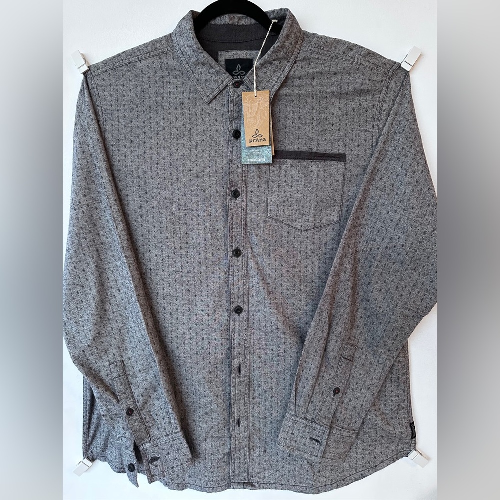 PRANA - L/S Dover Shirt -Gravel -XL